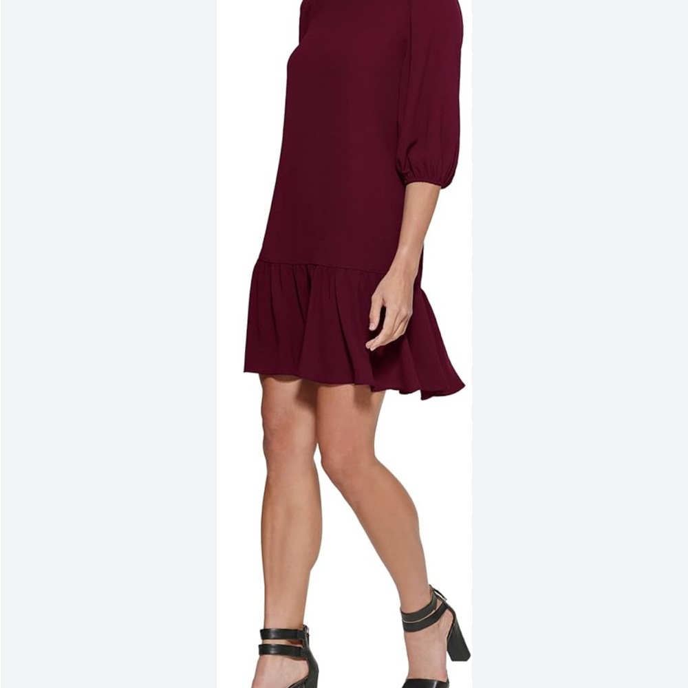 DKNY Elegant Burgundy Dress